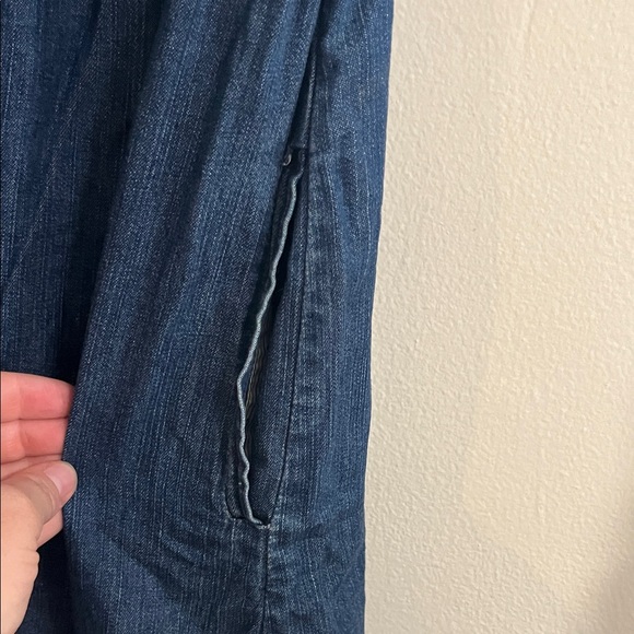 Maeve Dark Blue Ruffle Midi Dress - Picture 6 of 6